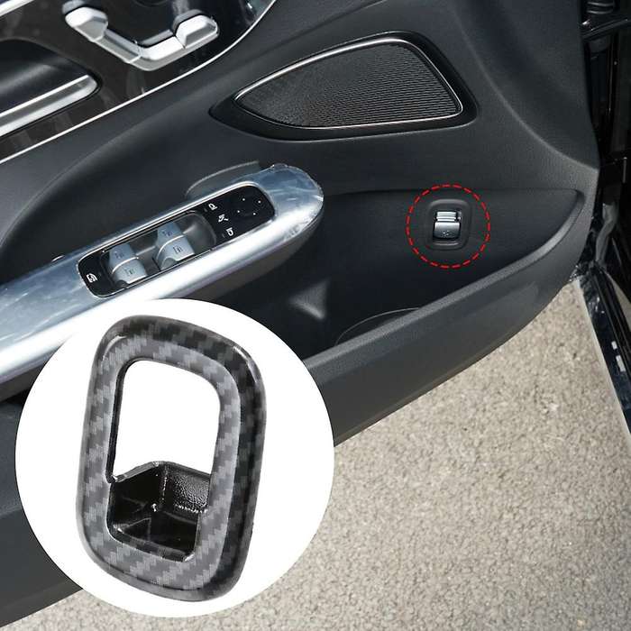 for C-Class W206 C260 2022 Car Interior Sticker Rear Trunk Switch Decorative Cover Carbon Fiber