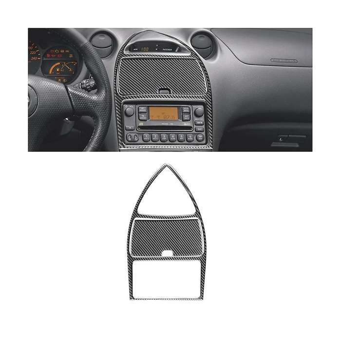 for Celica 2000-2005 Soft Carbon Fiber Center Console Storage Box Panel Cover Trim Sticker Accessor