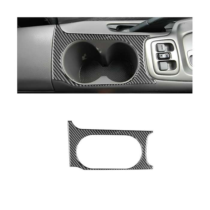 for Celica 2000-2005 Soft Carbon Fiber Central Control Cup Holder Cover Trim Sticker Accessories
