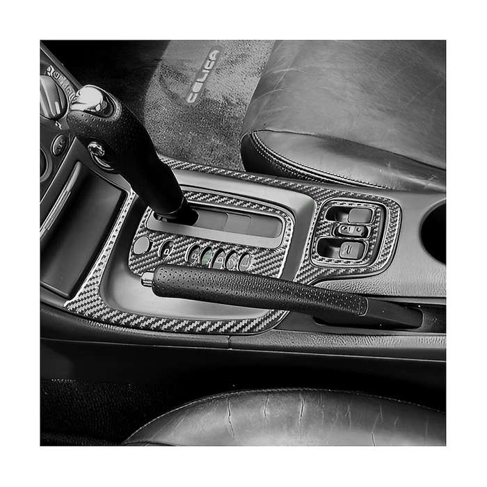for Celica 2000-2005 Soft Carbon Fiber Car Central Control Gear Shift Panel Cover Trim Sticker Acce