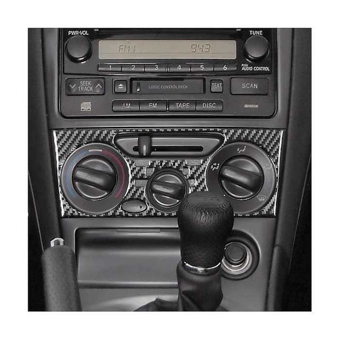 for Celica 2000-2005 Soft Carbon Fiber Central Control Air Conditioning Knob Panel Cover Trim Stick
