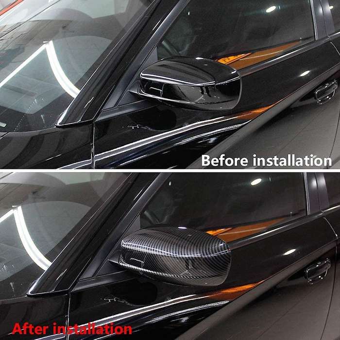 for Charger 2011-2020 Car Carbon Fiber Side Door Mirror Cover Molding Trim Rearview Mirror Cover Acc