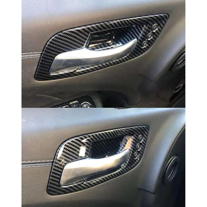 for Charger 2011-2021 Car Carbon Fiber Inner Door Handle Bowl Cover Trim Frame Sticker Decoration Ac
