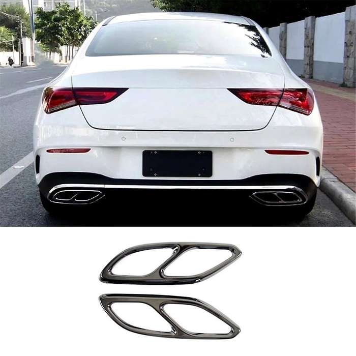 for CLA Class C118 W118 2020-2023 Car Tail Muffler Exhaust Pipe Cover Trim Exterior Accessories - A