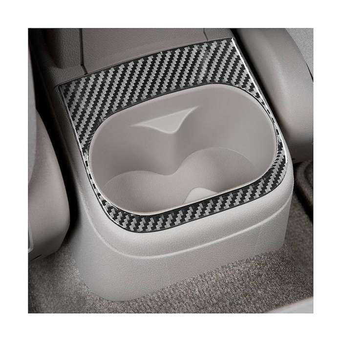 for Cobalt 2005-2010 Soft Carbon Fiber Car Rear Seat Water Cup Holder Cover Trim Sticker Accessories