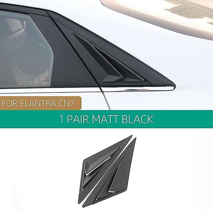 for CN7 2020-2021 2PCS/Set Rear Side Window Shutters Decoration Trim Body Kits Matt Black