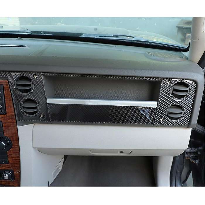 for Commander 2006-2010 Carbon Fiber Car Center Console Air Condition Vent Cover Trim Kit Sticker Ac