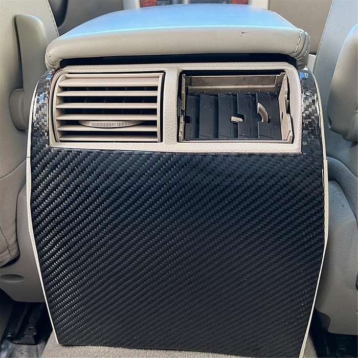 for Commander 2006-2010 Carbon Fiber Car Rear Outlet Panel Cover Trim Sticker Accessories