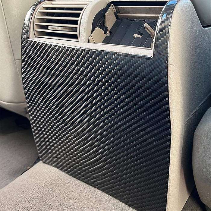 for Commander 2006-2010 Carbon Fiber Car Rear Outlet Panel Cover Trim Sticker Accessories