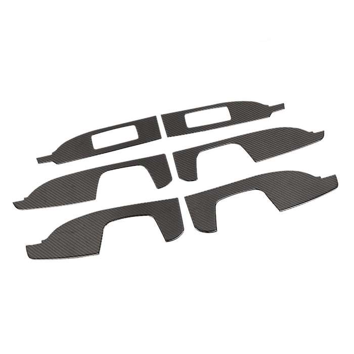 for Commander 2006-2010 Carbon Fiber Car Door Armrest Panel Cover Trim Sticker Accessories
