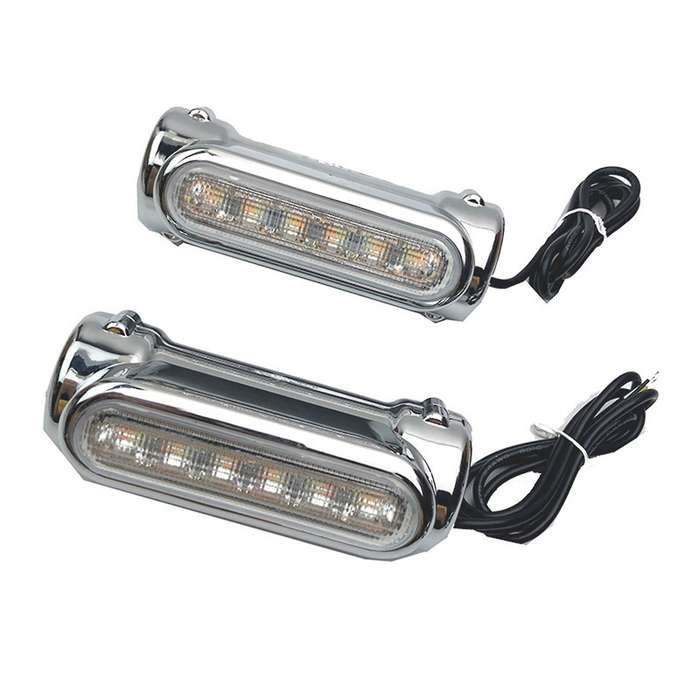 for Crash Bars Touring Bikes Motorcycle Highway Bar Switchback Driving Light Black + Transparent