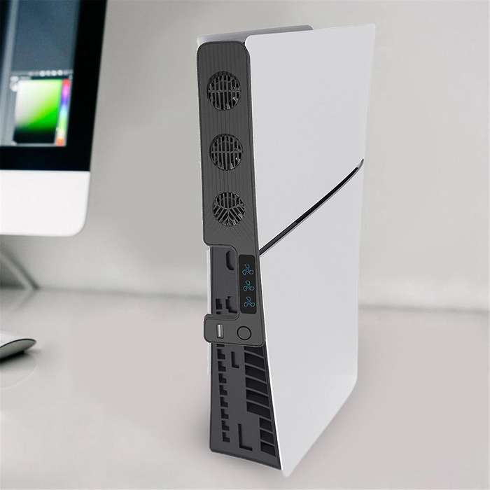 for Cooling Fan Console Rear Cooling Fan 9500RPM Air Cooler with 3 Fans Speed for PS Slim Console Co