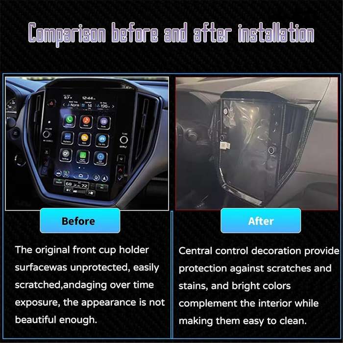 for Crosstrek 2023 2024 Car Center Console Navigation Panel Air Outlet Cover Trim Accessories (abs C