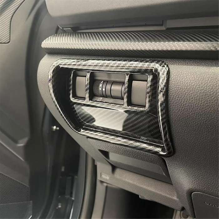 for Crosstrek 2023 2024 Car Head Light Lamp Adjustment Switch Cover Trim Accessories ABS Carbon Fibe
