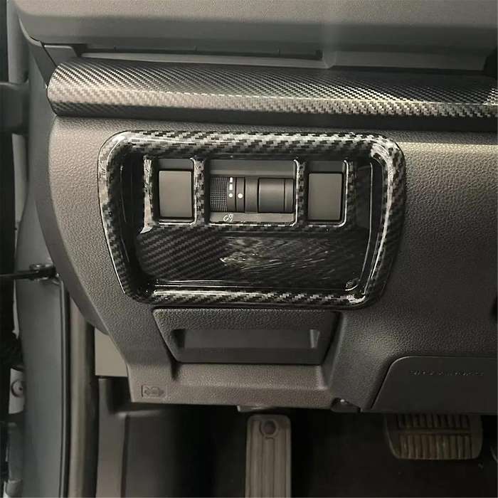 for Crosstrek 2023 2024 Car Head Light Lamp Adjustment Switch Cover Trim Accessories ABS Carbon Fibe