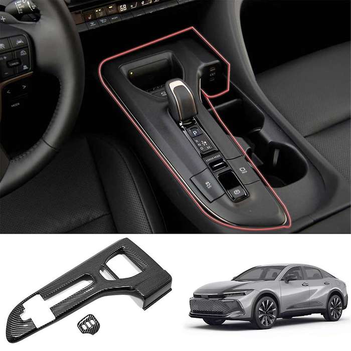 for Crown 2023 2024 Lhd Abs Carbon Fiber Console Gear Shift Knob Panel Cover Trim Interior Accessori