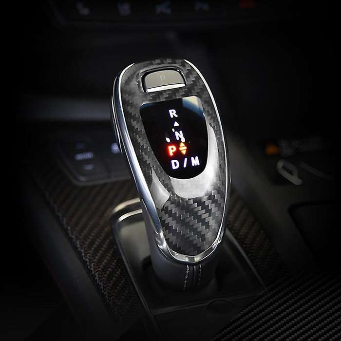 for CT5 Car Carbon Fiber Back Gear Shift Knob Cover Trim Fit Decoration Sticker Accessories
