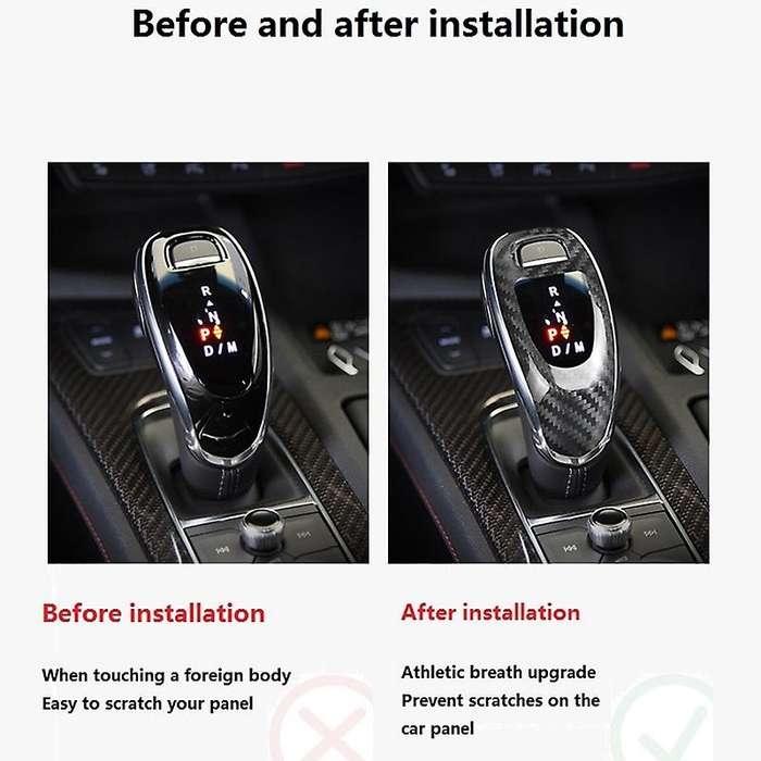 for CT5 Car Carbon Fiber Back Gear Shift Knob Cover Trim Fit Decoration Sticker Accessories