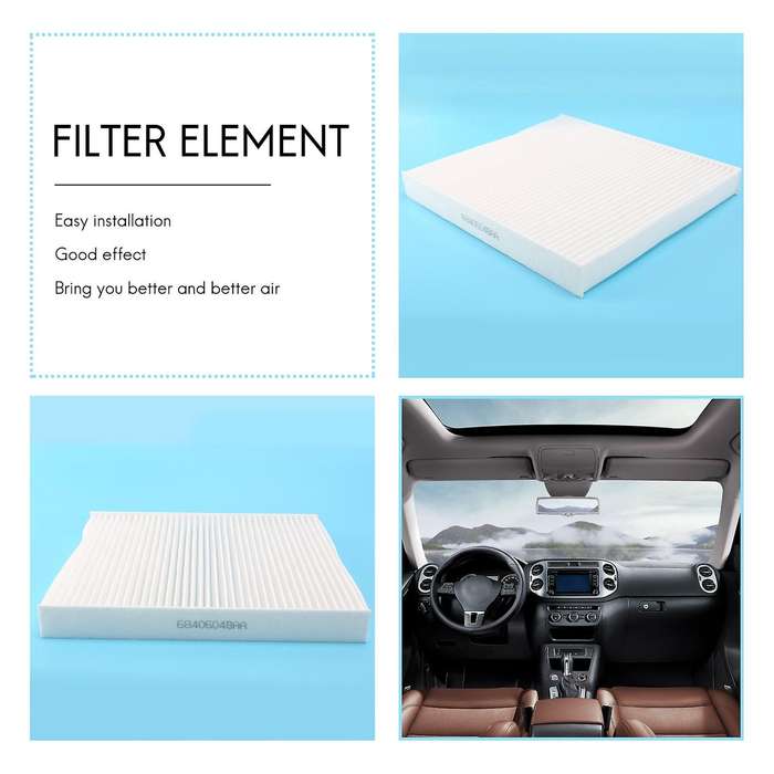 for Dodge Ram 1500 2500 3500 Cabin Air Filter Kit Cabin Air Filter & Filter Access Door 68052292aa