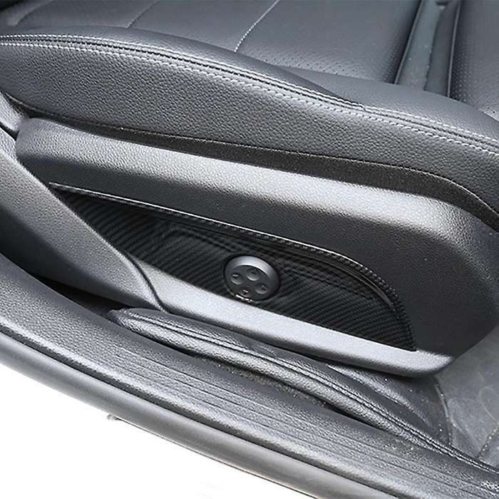 for E C GLC GLS Class W212 W205 Carbon Fiber 4Pcs Car Interior Seat Adjust Panel Switch Button Cover