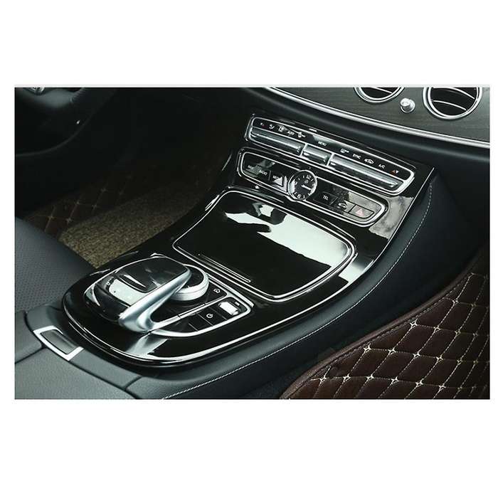 for E Class E200l E300l 16-20 Car Center Console Cup Holder Gear Panel Frame Cover Inner Trim Sticke