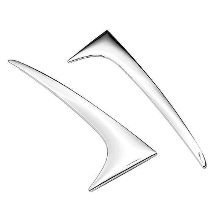 for E210 2019-2020 Hatchback ABS Chrome Rear Tail Spoiler Window Side Triple-cornered Cover Trim