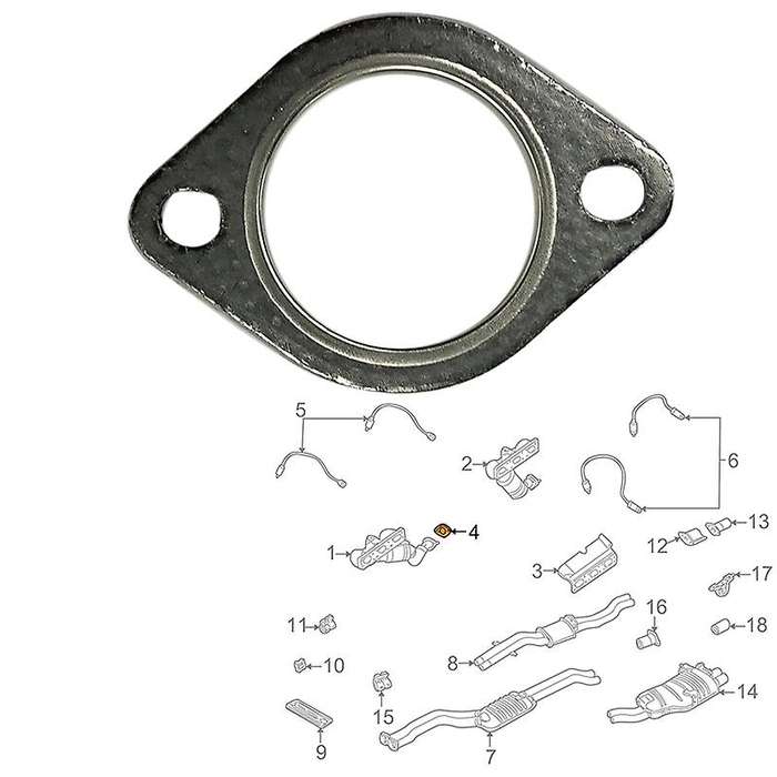 for E36 E39 E46 E53 E70 E83 E85 Exhaust Manifold Gasket 18107502346 Set of 2