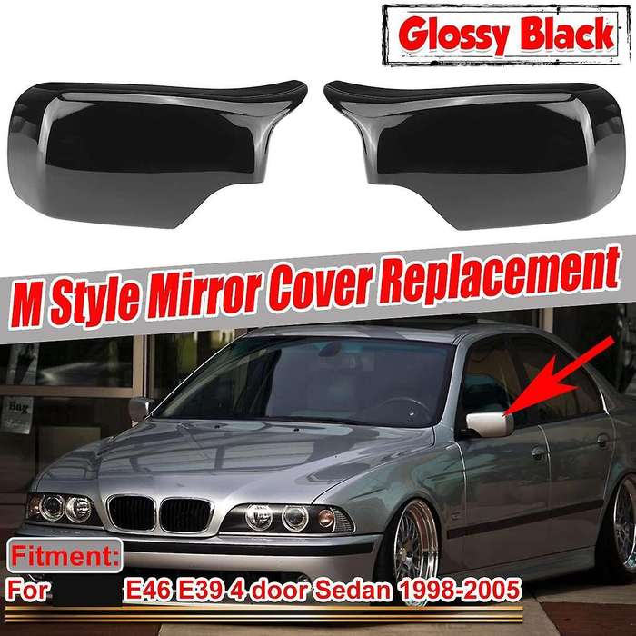 for E46 3 Series 4 Door E39 Sedan 1998-2005 M Style Rear View Mirror Cap Cover Replacement 511682383