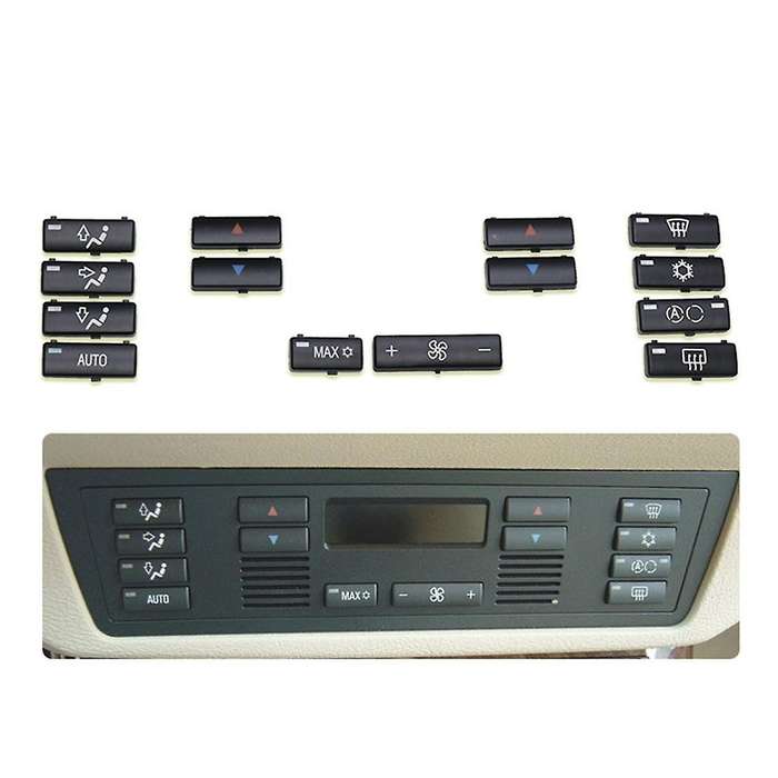 for E39 E53 525I 530I 540I M5 X5 14 Button Key Cover Car Air Conditioner A/C Control Panel Switch 6