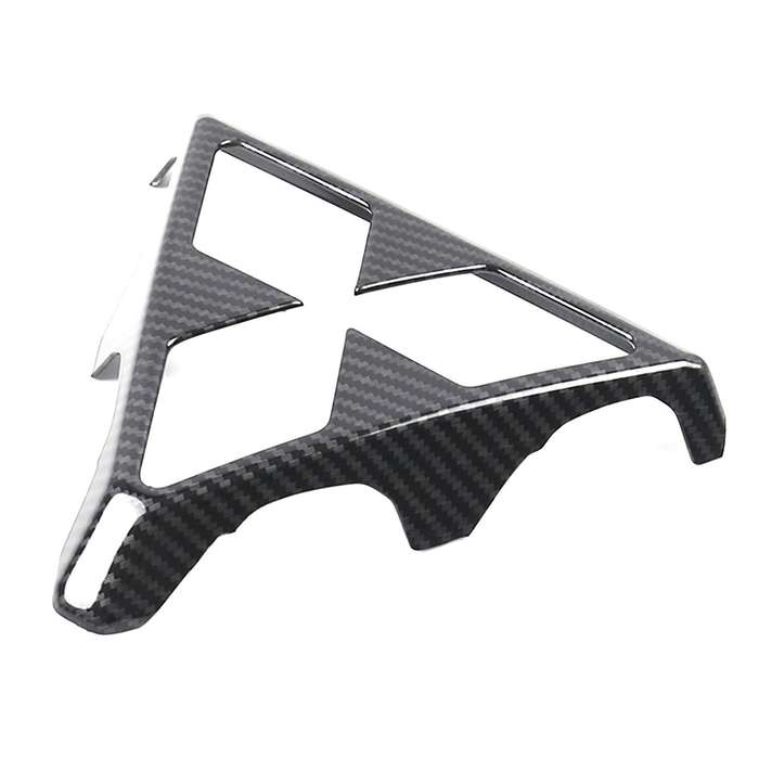 for Eclipse 2018 2019 Car Front Grill Centre Logo Frame Central Panel Cover Trim Sticker,Carbon Fibe