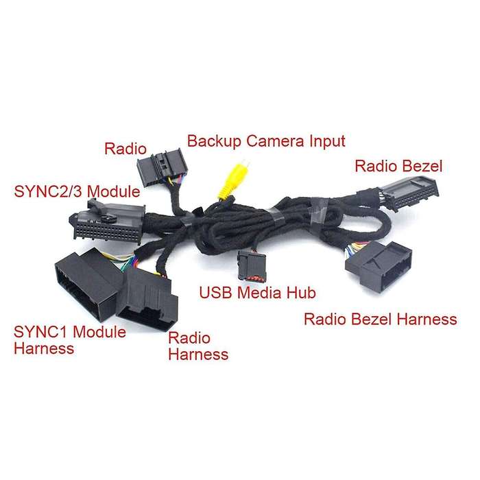 for Edge 4Inch to 8Inch PNP Conversion Power Cable Harness Adapter HC3Z-19A387-B/HU5Z-19A387-A