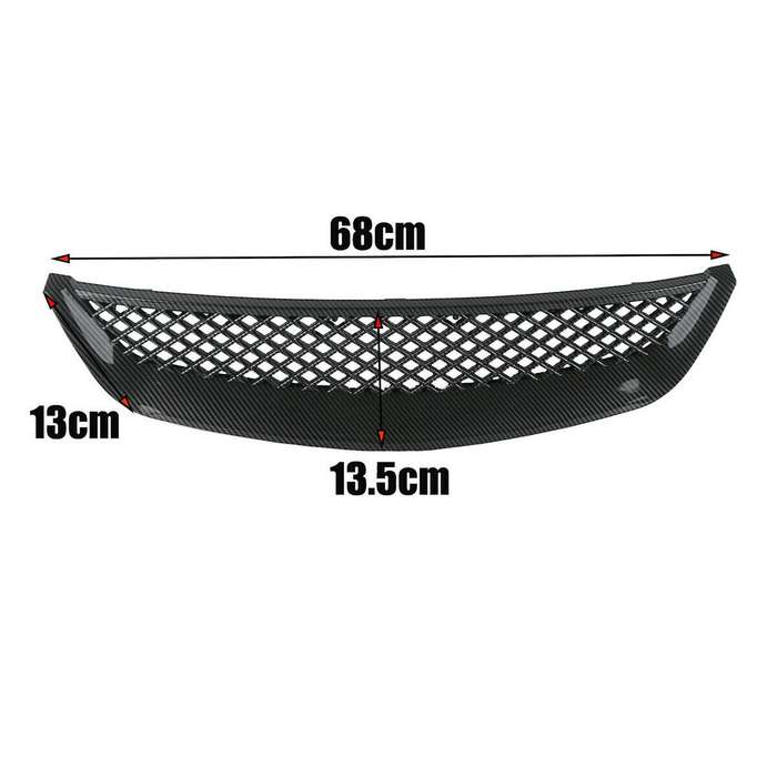 for EM2 ES1 JDM Carbon Fiber Front Bumper Hood Mesh Grille Grill
