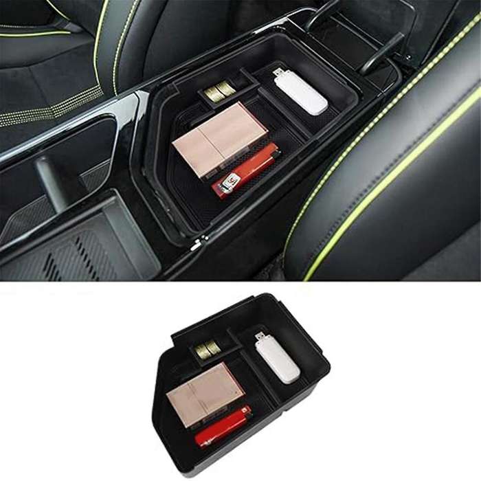 for Ev6 2022 2023 2024 Center Console Storage Box Lower Tray Armrest Storage Box Cup Holder