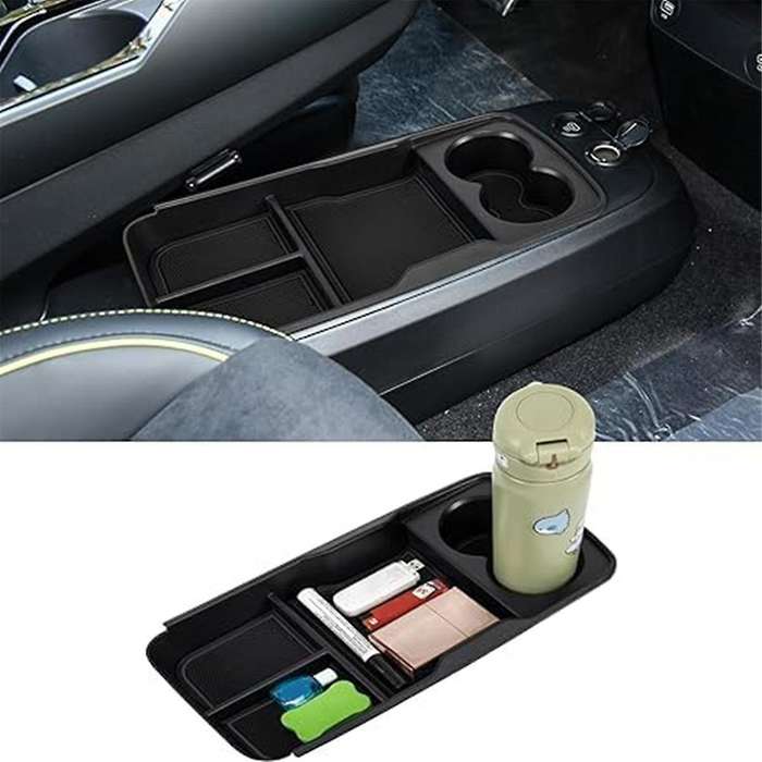 for Ev6 2022 2023 2024 Center Console Storage Box Lower Tray Armrest Storage Box Cup Holder