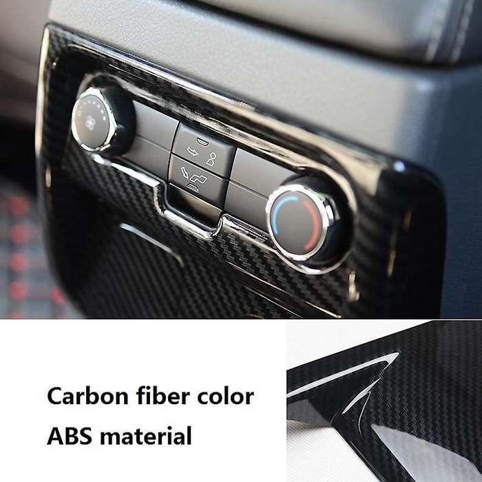 for Everest Endeavor 2015+ Carbon Fiber Rear Air Conditioner Outlet Cover Trim Frame Decorator Acces