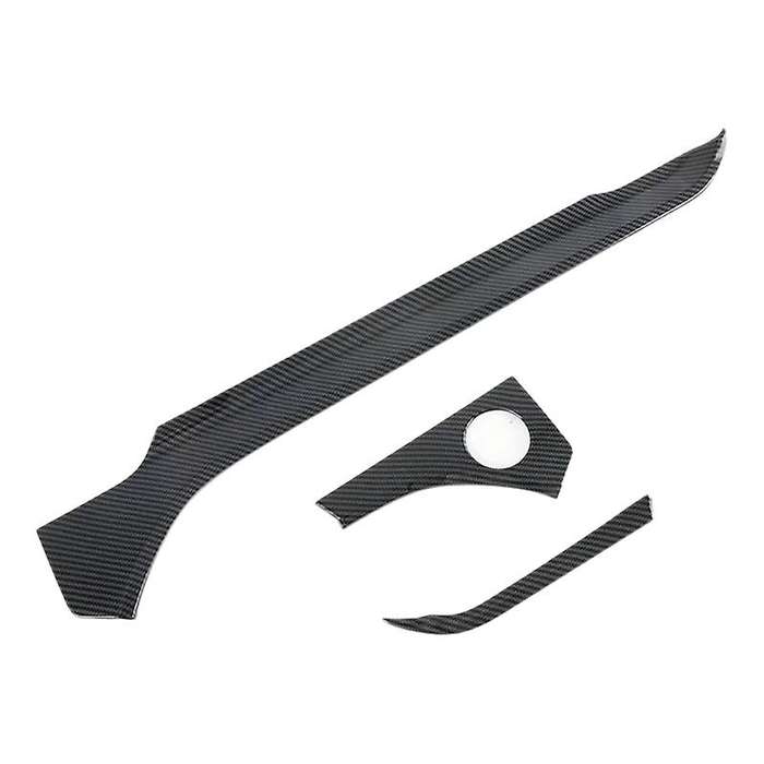 for Explorer 2020 3PCS Carbon Fiber ABS Car Dashboard Trim Console Panel Molding Cover