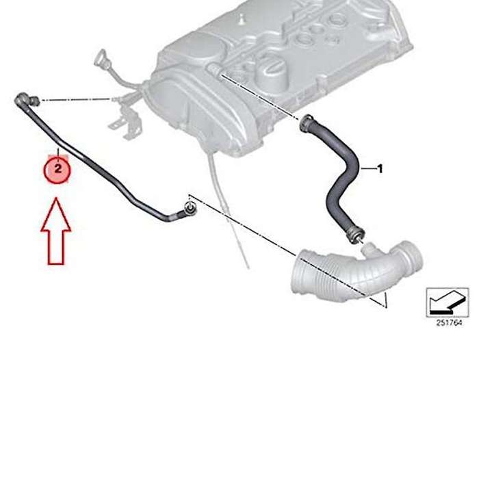 for F20 F30 Petrol Crankcase Ventilation Vent Tubing 11157614690