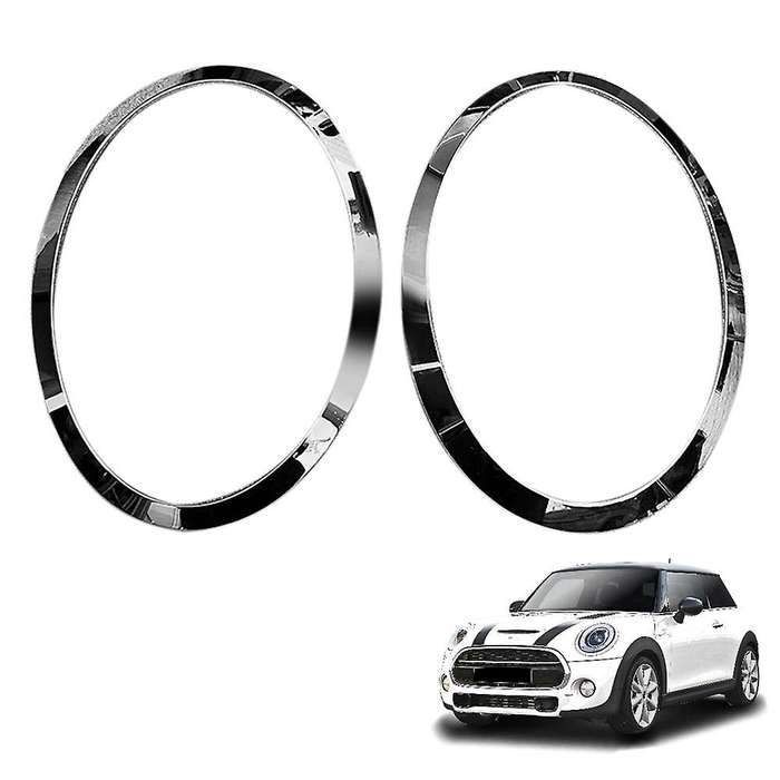 for F55 F56 F57 03-18 Chrome Left Right Front Headlights Frame Headlight Eyebrow Ring Cover Trim Re