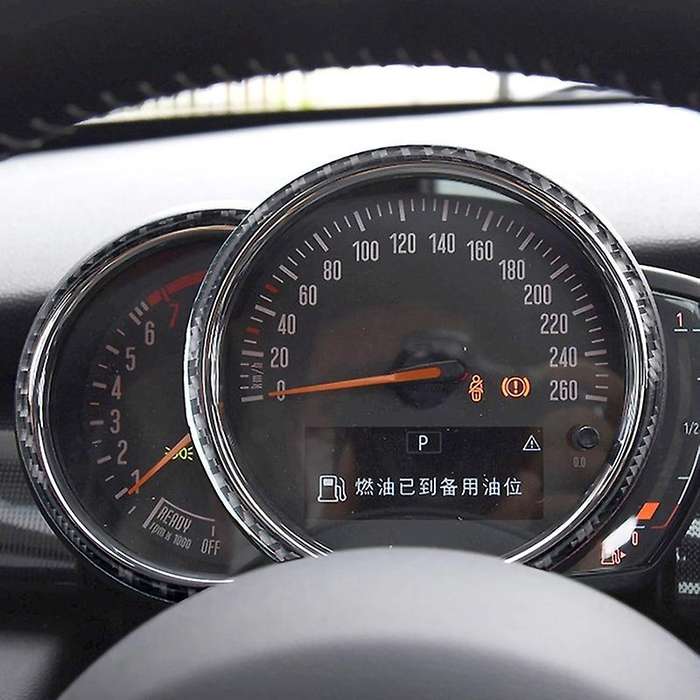 for F55 F56 Instrument Decoration Frame Speedometer Frame Modification Carbon Fiber Black
