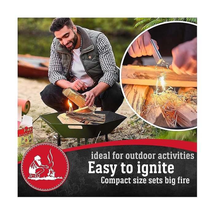 for Fireplace, Wood Stove, Campfires, Grill, Fire Pit, Smoker, Bbq - Odorless Charcoal Sticks
