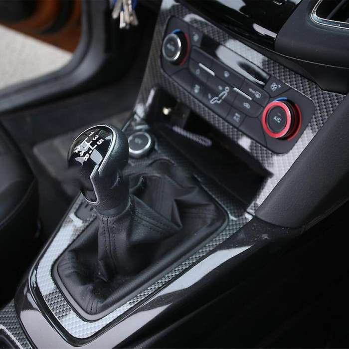 for Focus 2015 2016 2017 MK3 ST Carbon Fiber Color ABS Inner Shift Panel Cover Trim LHD