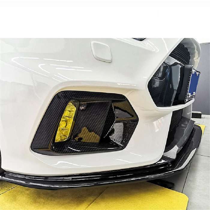 for Focus 2015-2018 Car Exterior Accessories Fog Lights Frame Fog Lamp Covers Foglight Grille Carbon