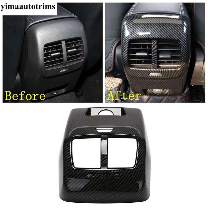 for Focus MK4 2019-2021 ST Line Carbon Fiber Rear Air Conditioning Outlet Panel Frame Cover