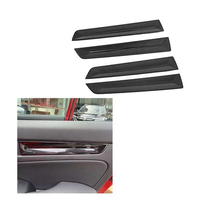 for for 11th Generation 2021-2022 Car Carbon Fiber Inner Door Panels Strip Decoration Cover Trim