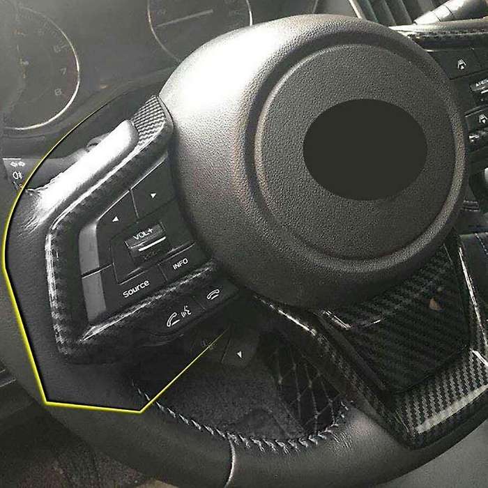 for Forester 2019 2020 Carbon Fiber Car Steering Wheel Decor Cover Trims Frame Sticker Accessoires