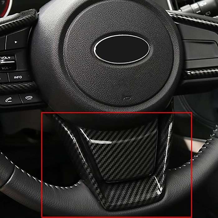 for Forester 2019 2020 Carbon Fiber Car Steering Wheel Decor Cover Trims Frame Sticker Accessoires