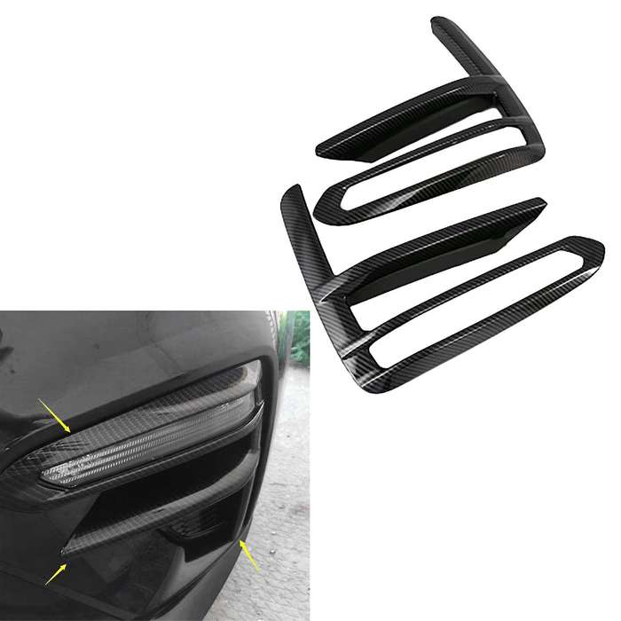 for Forte Cerato 2019 2020 2021 Carbon Fiber Front Fog Light Lamp Cover Trim Foglight Bezel Decorati