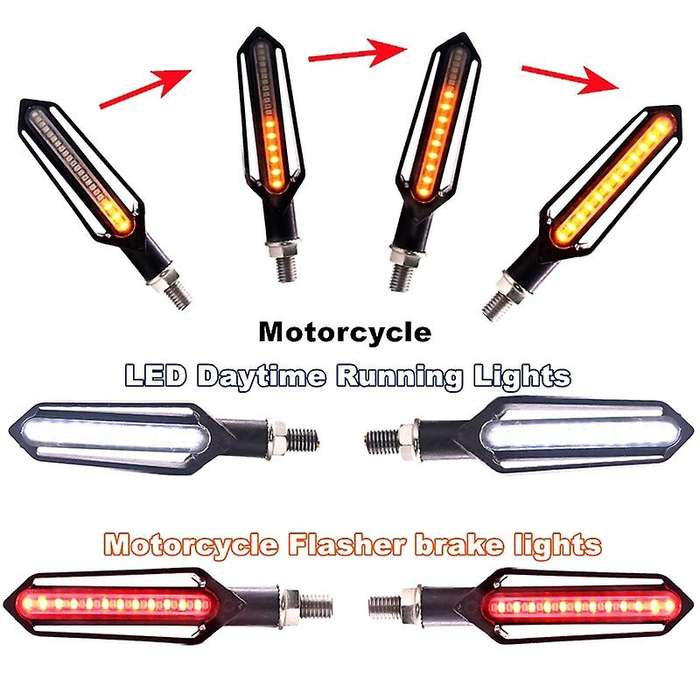 for FZ1 FZ8 XJ6 FZ6 MT-09 FZ-09 MT07 Motorcycle Turn Signal Lights Flowing Flicker Led Blinkers 4PCS