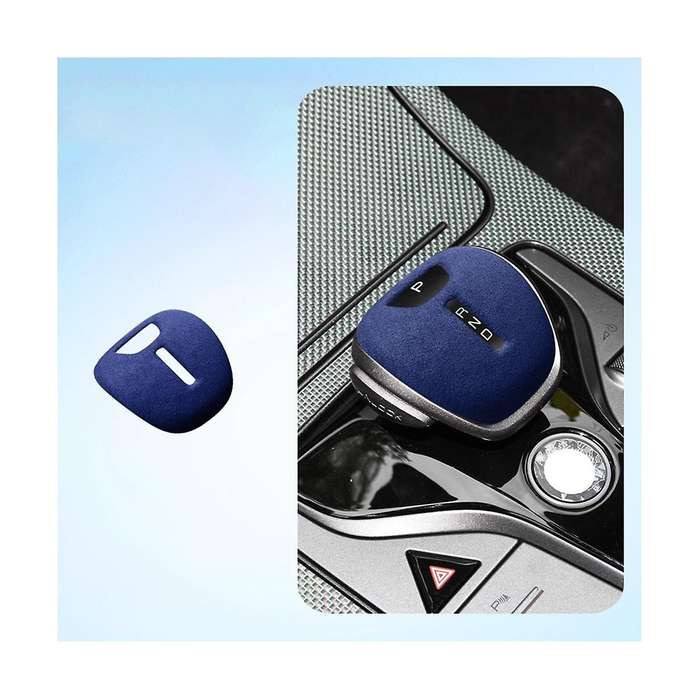 for Gear Shifter Case Leather Gear Knob Protector Cover Interior Modification Royal Blue