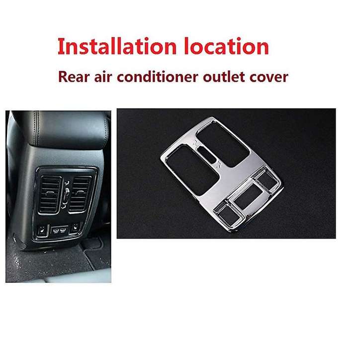 for Grand 2011+ Car Rear Air Conditioning Vent Outlet Cover Trim Armrest Box Frame Sticker Accessori